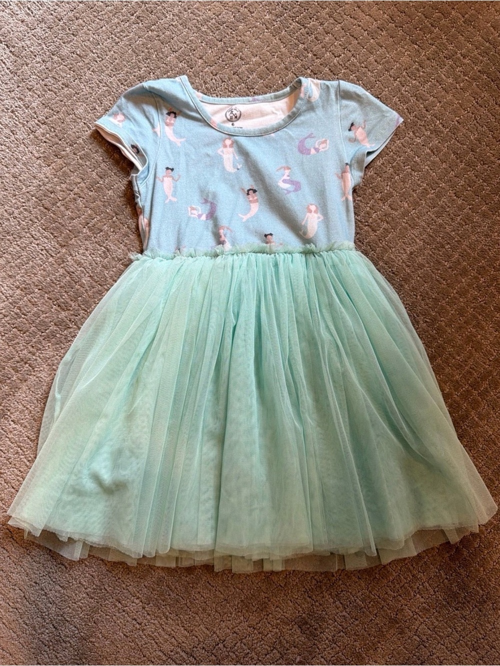 Taylor Joelle Girls Mint Mermaid Tulle Dress